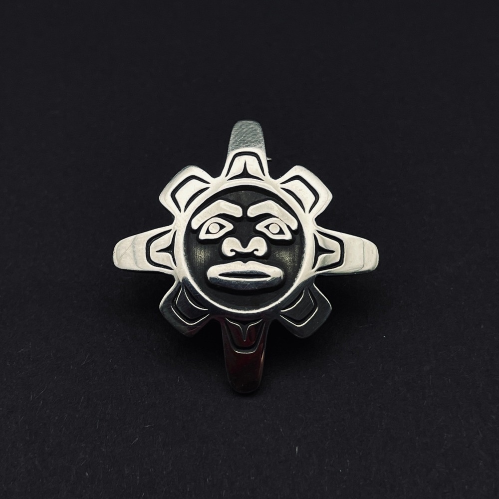 Metal Arts Group MAG Sterling Silver Sun Indigenous Pacific Northwest Pin - Picture 4 of 14
